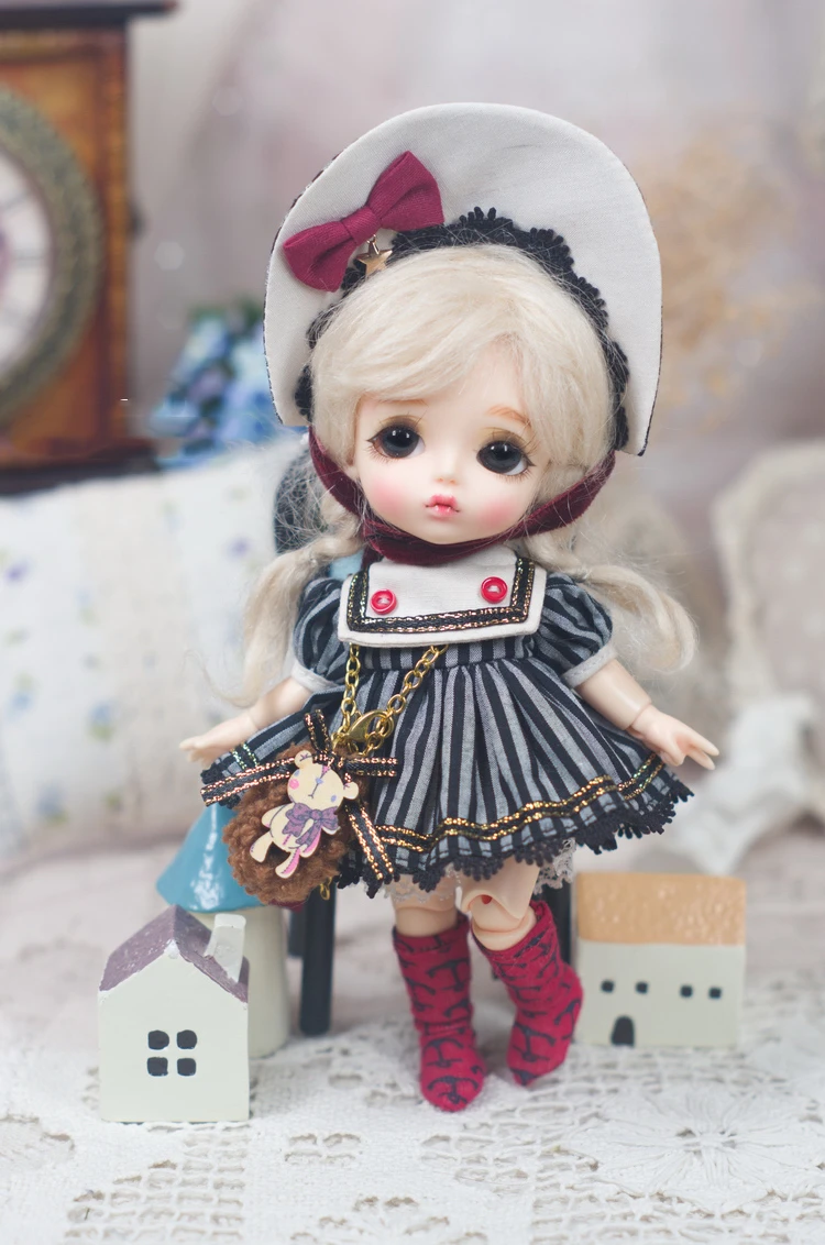 1/6 1/8 BJD SD кукла мини ткань платье школьная форма костюм для кукла 1/6 одежда