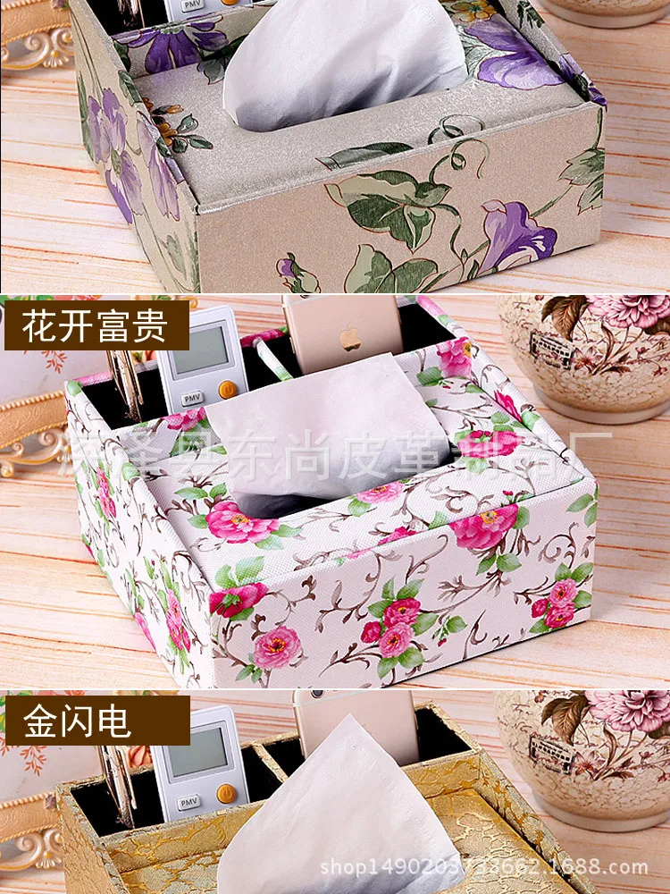 Оптовая продажа настраиваемые, с логотипом кожа коробка ткани многофункциональная коробка ткани гостиная бумажная коробка для