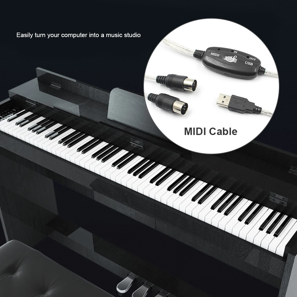 Pro USB показывающие внутреннюю/наружную MIDI адаптер кабель к ПК музыка электронная
