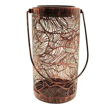 

Solar Lantern Outdoor Metal Hangable LED Garden Light Backyard Terrace Decorative Light Courtyard Iron Art