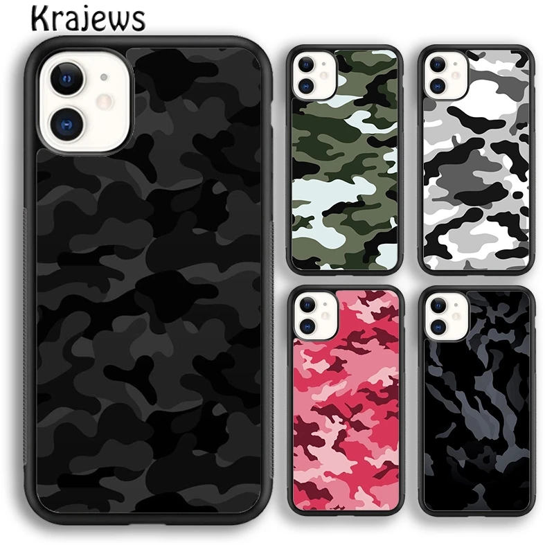 Krajews Camo Camouflage Combat Multicolor Phone Case Cover For iPhone 5s SE 6s 7 8 plus X XR XS 11 12 13 pro max Galaxy S9 S10 | Мобильные
