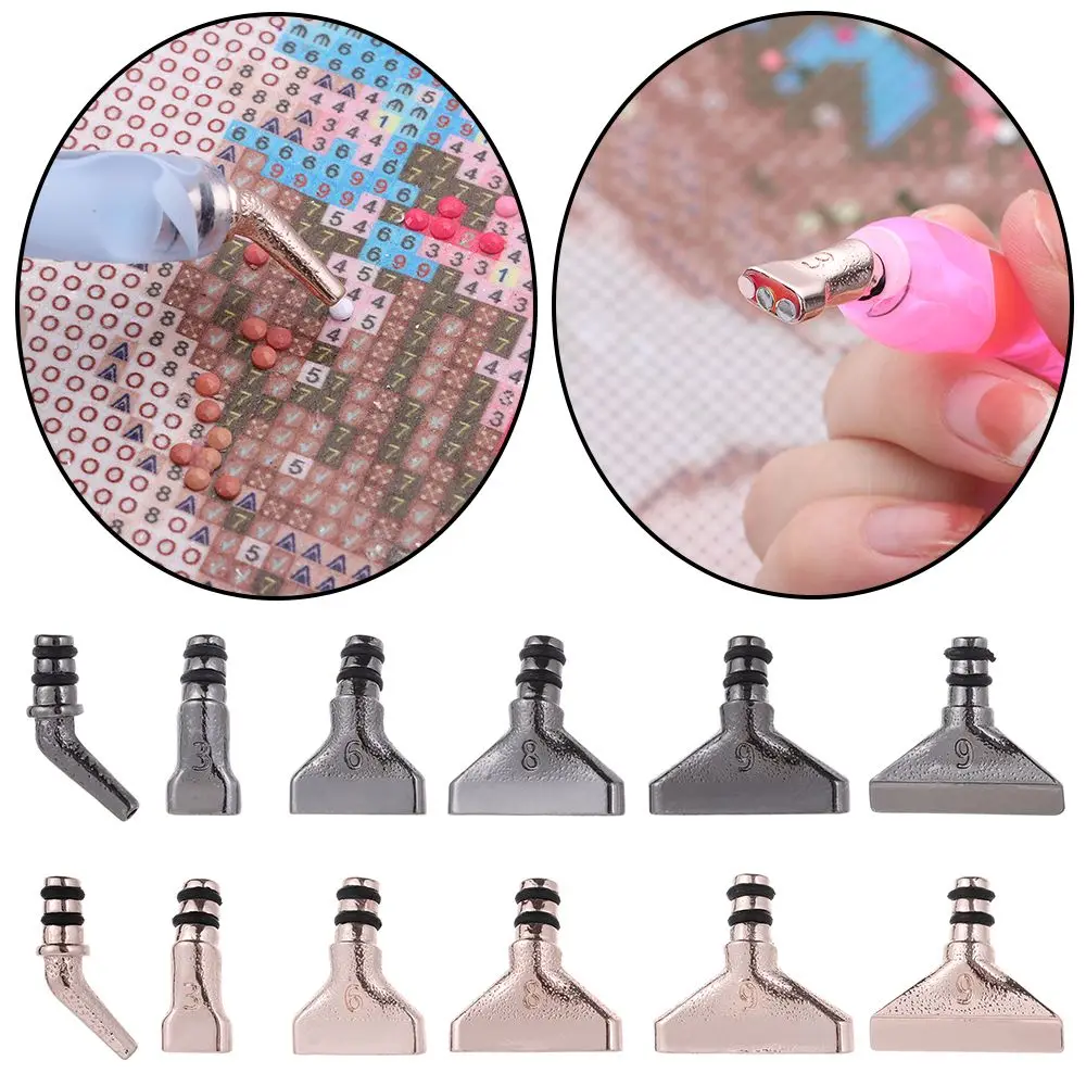 crafts with needles NEW Diamond Painting Pen Replacement Pen Heads Multi Placers Eco-friendly Alloy Point Drill Pen Heads Quick Cases Tool Tips felting painting