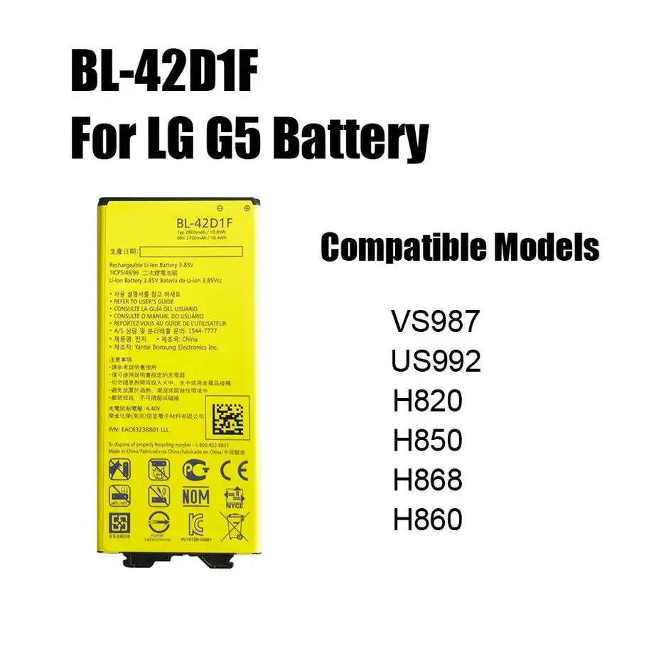 PINZHENG аккумулятор для телефона для LG G3 G4 G5 V10 V20 Батарея BL-51YF BL-53YH BL-42D1F BL-44E1F BL-45B1F батареи