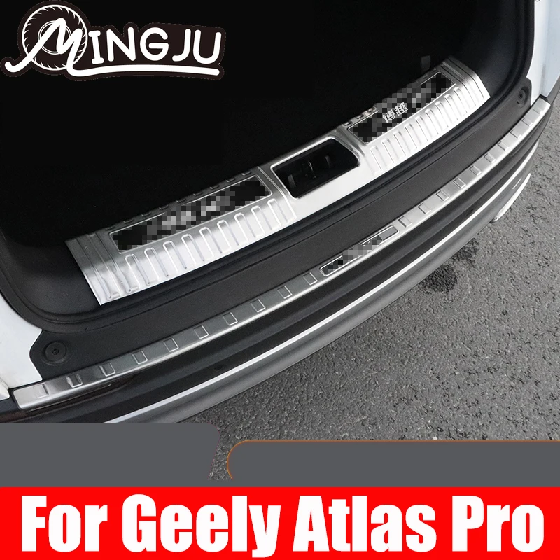 

For Geely Atlas Pro Azkarra 2021 Car Accessories High Quality Stainless Steel Rear Bumper Protector Sill Trunk Guard Tread Plate