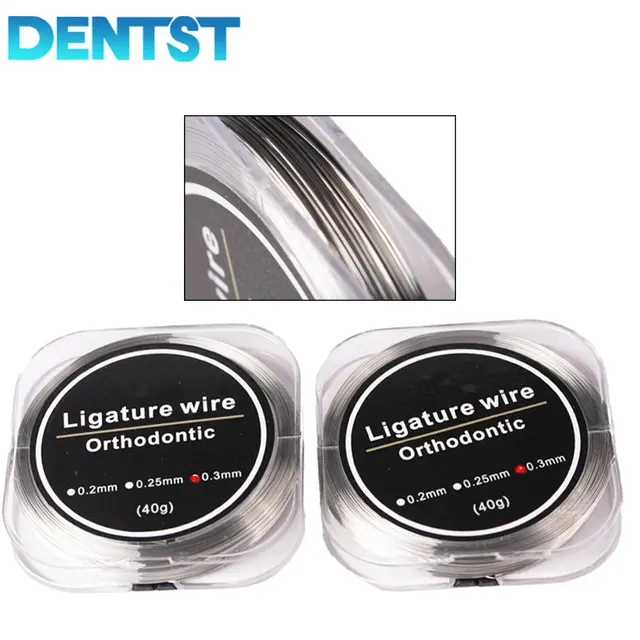Dentst 1Roll/40g 0.20,0.25,0.30mm Dental Ligature Wires Stainless Steel Orthodontic Line Material Wire