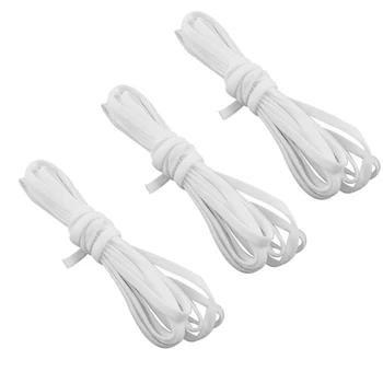 

3 Roll Mask Elastic Rope 5mm White Elastic Band Rubber Band Elastic Band Manual DIY Accessories 50 Meters