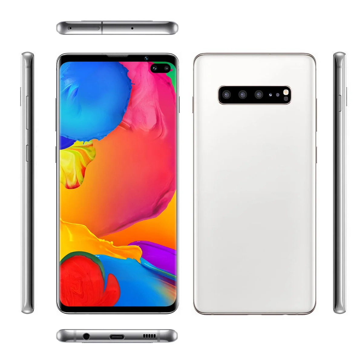 Смартфон S10+, полноэкранный, 6 ГБ+ 128 ГБ, 8 ядер, Android 9,0, Finger Face ID, двойная камера, 4G, смартфон, мобильный телефон, трубка