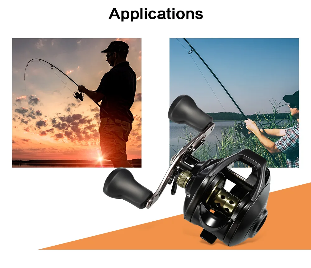 Ящерица Fishiing baitcasing Катушка 12+ 1BB 7,2: 1 с металлической проволочной чашкой левая/правая рука