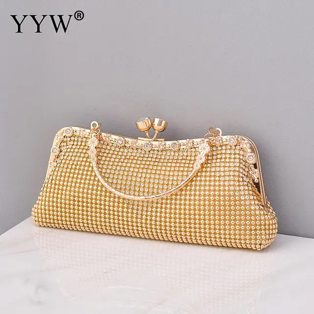 Women Evening Clutch Bag Diamond Clutch Female Silver Day Clutch Wedding Purse Party Banquet Black/Gold Bolsas Mujer 2019 gold 2