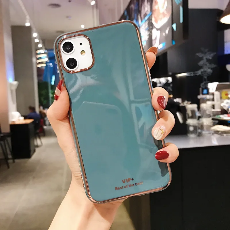 Серый Модный Роскошный чехол с покрытием для iPhone 11 Pro Max, чехол для iPhone X XS Max XR 6 6 s 7 8 Plus, мягкий чехол для телефона - Цвет: Серый
