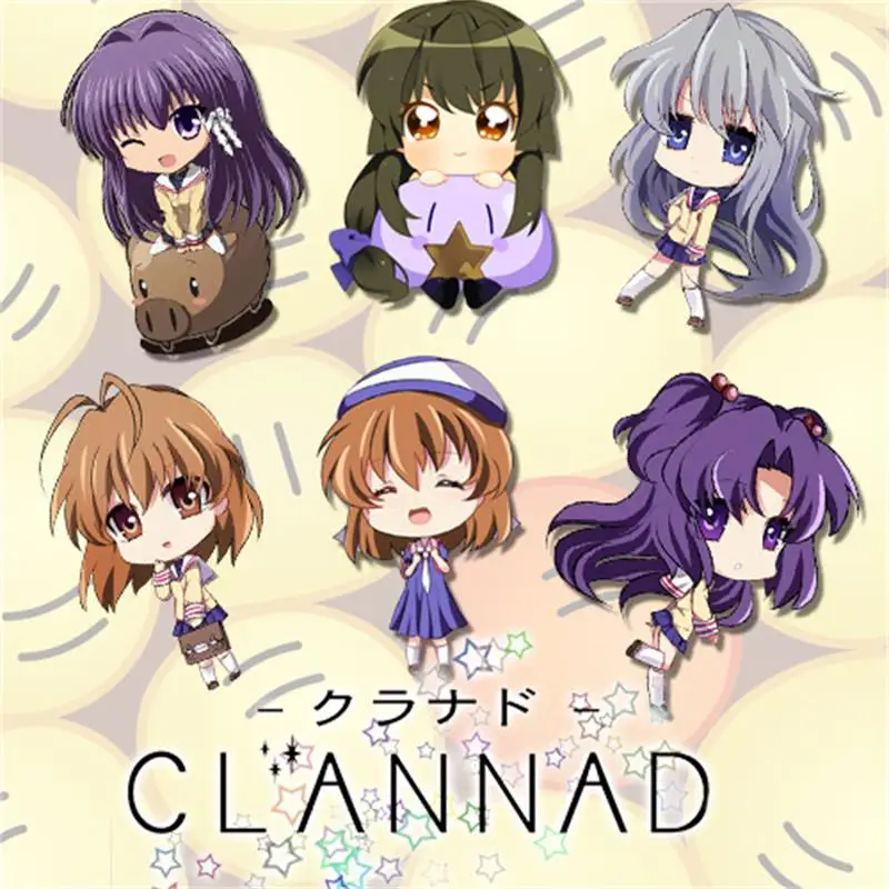 CLANNAD Furukawa Nagisa Fujibayashi Kyou Fujibayashi Ryou Sakagami Tomoyo Косплей акриловый брелок сумка кулон брелок с игрушкой подарок