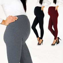 Leggings ajustables de talla grande para mujeres embarazadas, pantalones de maternidad, Leggings finos de algodón suave, ropa de cintura alta