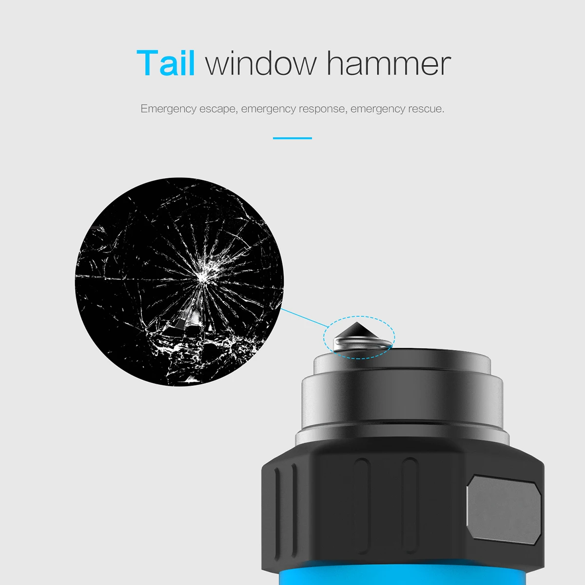 Multi-Function LED Camping Lamp Rechargeable Mosquito Light Power Bank Waterproof Outdoor Warning Light with Emergency Hammer