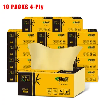 

10 Packs 4 Layers Soft Comfortable Toilet Paper Tissue Environmental Protection Safety Bathroom Toilet Pumping Paper Napkins HOT