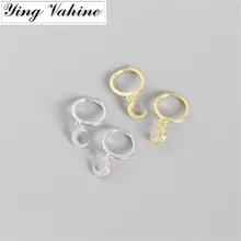 Ying Vahine стерлингового серебра 925 сверкающие и блестящие серьги-гвоздики с подвеской для женщин