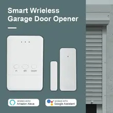 Mini Smart Garage Door Switch Wi-Fi Smart Garage Door Controller Without Wiring Compatible with Alexa Google Home Voice Control