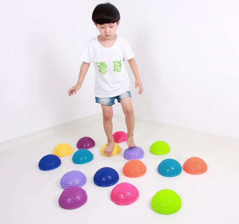 Детская Массажный мяч тактильные коврики тренировка баланса оборудование для массажа ног коврик полу-сферический шар тренировок спортивные шорты игрушка