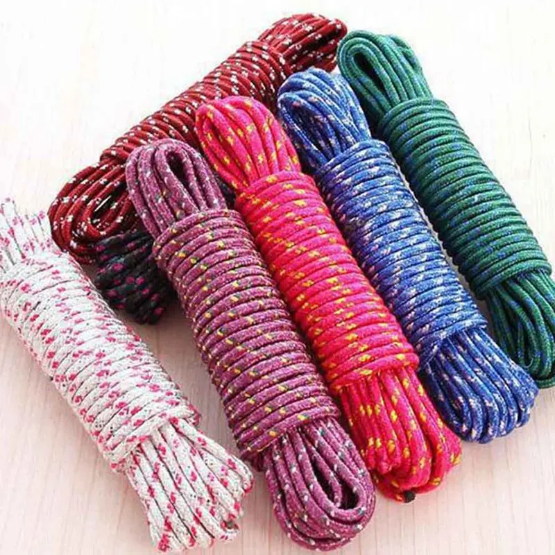 

10M braided nylon rope Polypropylene rope climbing boat yacht sailing line pulley rope Clothesline Survival Parachute Cord