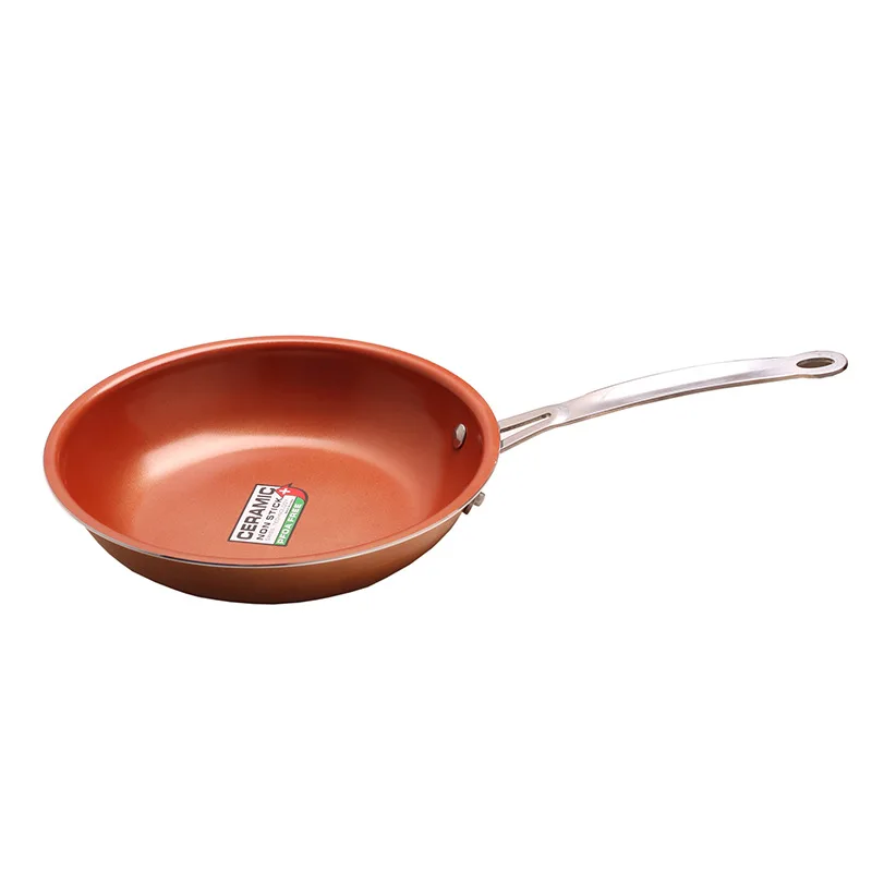 Напрямую от производителя, Gotham Stee, стиль знаменитостей, медная сковорода, антипригарный горшок, без пустоты, с плоским дном