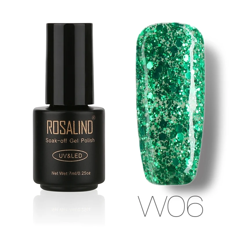 W06 ROSALIND Гель-лак для ногтей гибридные Лаки замочить от геля для ногтей Полуперманентная гелевая основа верхнее покрытие лак для ногтей для маникюра - Цвет: W06