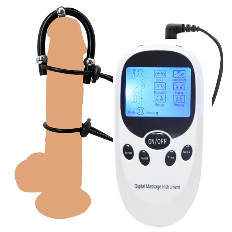 Remote control Electric Shock Penis Enlargement Massage Steel Ball Rings Electro Cock Rings Enlargers &Pump Sex Toy For Men Gay