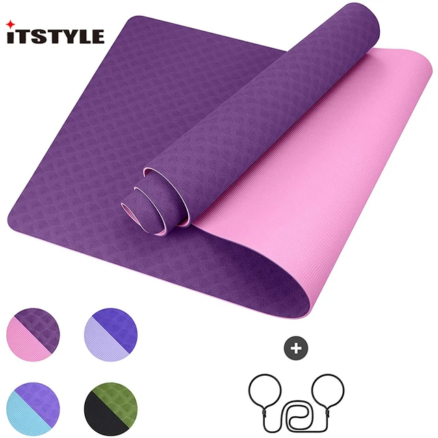 Tapis de Yoga TPE antidérapant, 6mm, couverture de Sport, Fitness