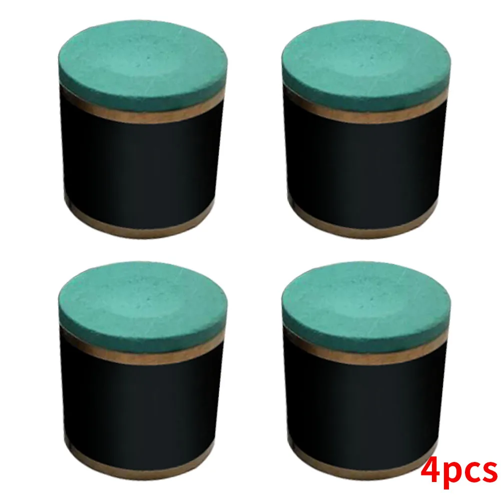 Светло-зеленый 4Pcs Durable Replacement Tool Powder Non-Slip Cue Tip Chalk Billiard Accessory Table Tennis Cylindrical Snooker Pool Sports - Цвет: Светло-зеленый