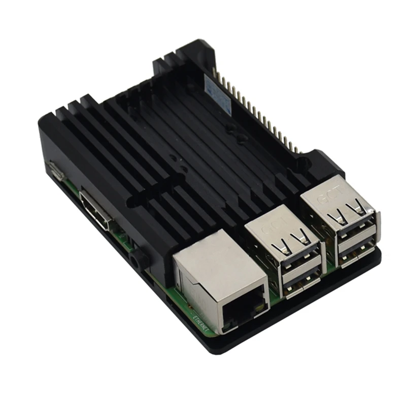 Для Raspberry Pi 4 Модель B+ охлаждающий корпус металлический из алюминиевого сплава чехол вентилятор радиатора
