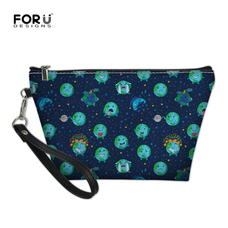 L5271Z8 FORUDESIGNS/Сумка для макияжа из мультфильмов с планетами, маленький косметический чехол для кошелька, органайзер на молнии, сумка для туалетных принадлежностей для женщин и девочек - Цвет: L5271Z8