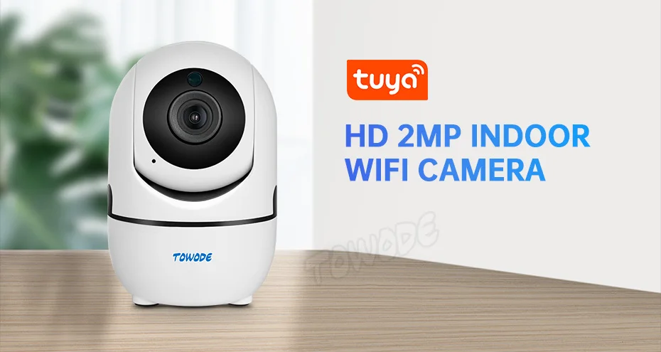 TOWODE 1080P WIFI IP Camera Home Security Indoor Tuya Smart Motion Detection Alarm Rotation Baby Monitor Surveillance Camera