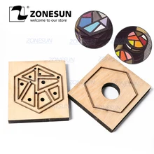 ZONESUN Leather Tangram Cup Mat Flower Customized Leather Cutting Die Handicraft Tool Punch Cutter Mold Diy Paper Laser Knife