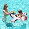 Baby Swimming Ring Kids Inflatable PVC Swim Circle Cartoon Airplane Seat Boat Floating Pool Accessories For Toddler Toys 2