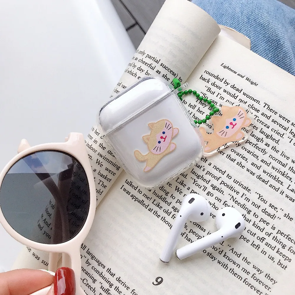 Для AirPods чехол 3D Забавный Мультфильм силиконовый Кот Том и Джерри мышь чехол для Airpods 2 Защитная крышка с подвеска «кассета»