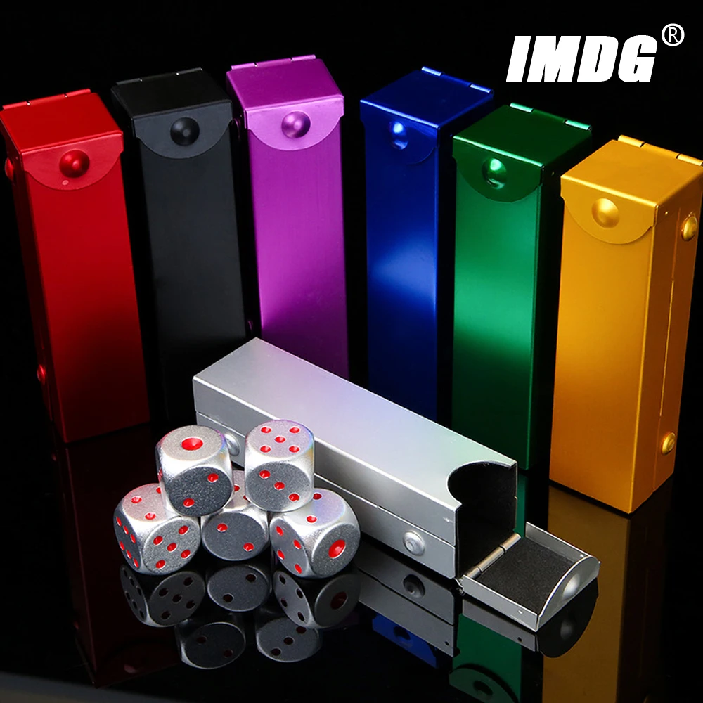 5pcs/pack New Colorful Aluminum Alloy Metal Dice 16mm Round Corner High