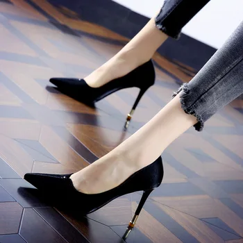 

Concise Sharp Shoe 2019 Foot Fine With Commute Super High With Shoe Women's Shoe