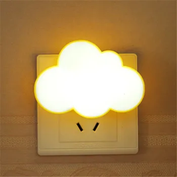 

Light Sensor Control Mini Cloud Badminton Airball LED Night Light for Dark Night Children Bedroom Bedside Lamp with EU Plug