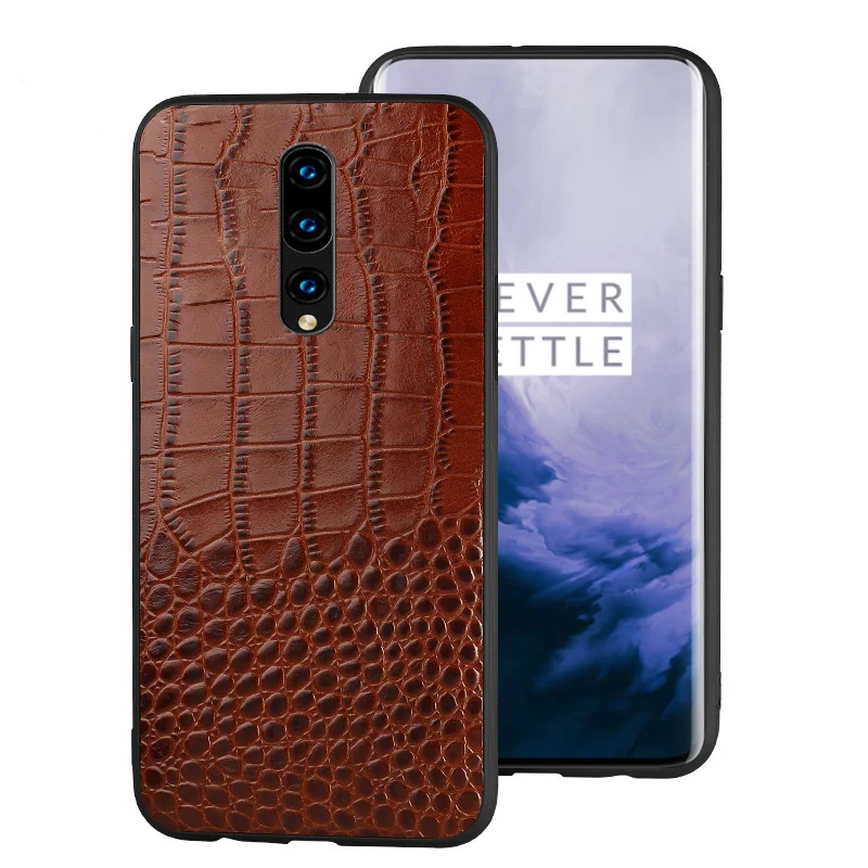 Чехол для телефона для Oneplus 7 7T Pro 6 6T Capas из воловьей кожи с крокодиловой текстурой мягкий чехол из ТПУ