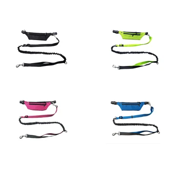 

Pet Dog Leads Harnesses Waist Waterproof Pockets Running Jogging Dog Leashes Chain For Large Dogs Puppy Traction Rope New N7