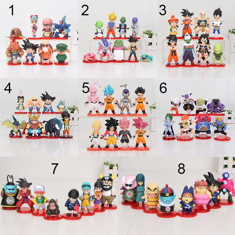 8 шт./компл. 3 10 см WCF Son chichi DWC Gohan Piccolo Nappa Raditz Freeza PVC фигурку модель игрушки|model toy|dragon