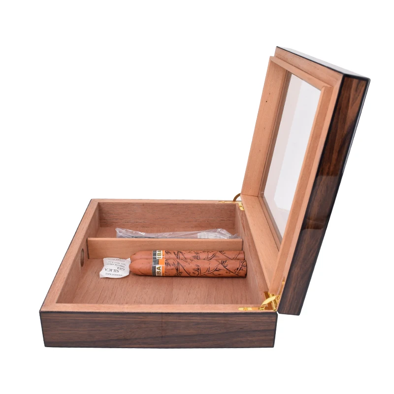 1 шт. 12-25 портсигар чехол Настольный увлажнитель Humidor Glasstop аксессуары для сигар