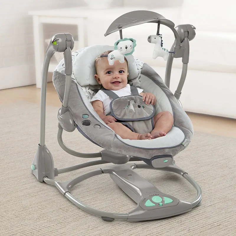 Детское кресло-качалка многофункциональное музыкальное Электрическое Кресло-Качалка для младенцев комфорт новорожденный складной шарнир детский батут с подарками