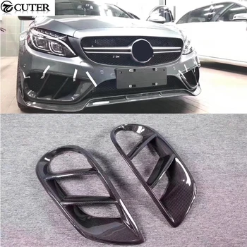 

W205 C180 C200 Carbon Fiber Front bumper Side Fender Air Vents for Benz W205 C300 2015-UP