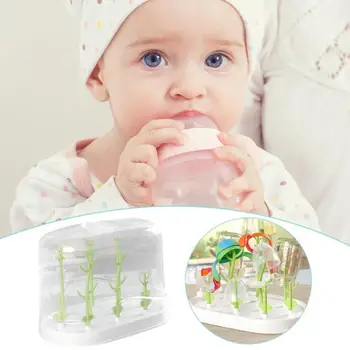 

Baby Milk Bottle Drying Rack Feeding Cup Pacifier Holder Tree Shape Stand Chassis Multifunctional Bracke Dust Cover 32X22.5CM