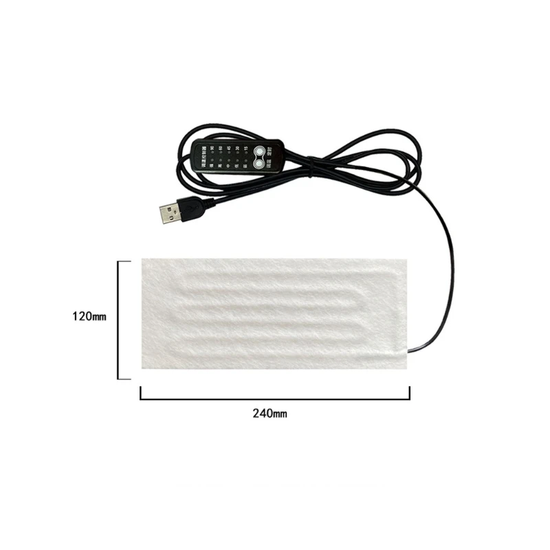 Usb Heat Warmer Heating Pad USB Heating Wire Mat 5V Electric Element Film Heater Pad for Warming Feet Vest Coat