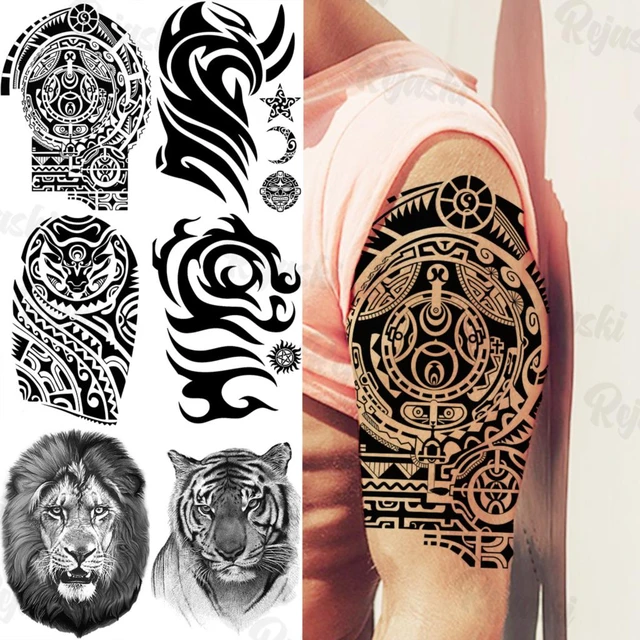 Great black tribal lion tattoo design HD phone wallpaper  Pxfuel