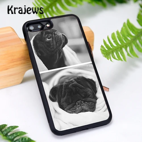 Чехол из ТПУ с милым черным Мопсом для iPhone 5, 6 S, 7, 8 Plus, 11 Pro, X, XR, XS Max, samsung Galaxy S6, S7, S8, S9, S10 PLUS - Цвет: 012