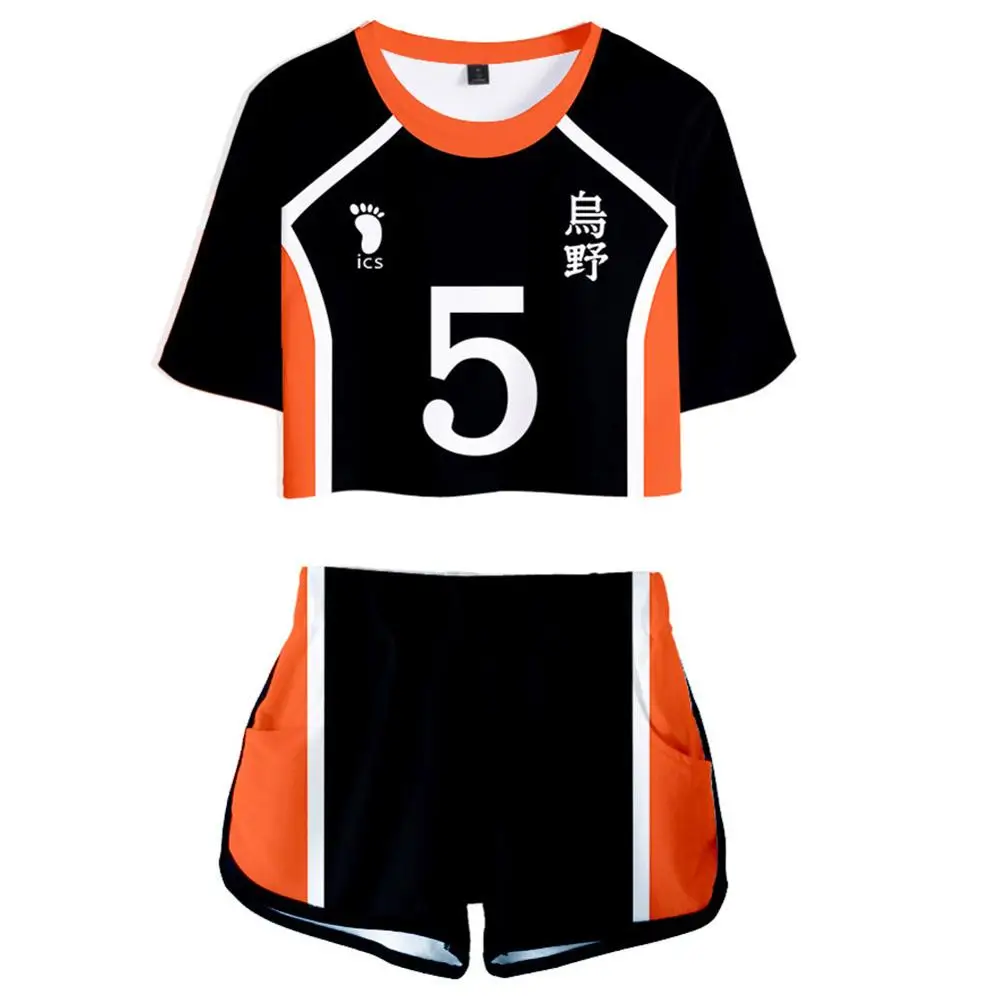 Haikyuu Jersey No 5 Ryunosuke Tanaka Cosplay Costume Shirt Shorts High School Club Uniform Anime Costumes Aliexpress