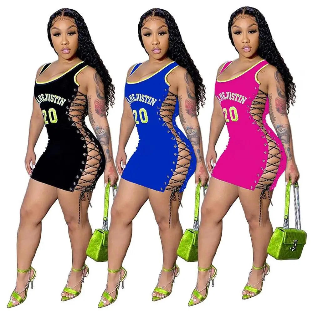

Women Sexy Bodycon Party Dresses Spaghetti Straps Clubwear Mini Dress drop shipping S26