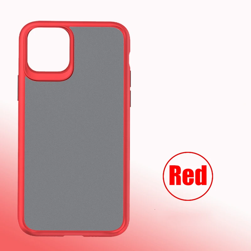 Ультратонкий Жесткий чехол для телефона из поликарбоната для iphone 6, 6 S, 7, 8 Plus, XR, X, XS, 11 Pro Max, тонкий чехол с эффектом потертости, матовый мягкий чехол с песчаником - Цвет: Red