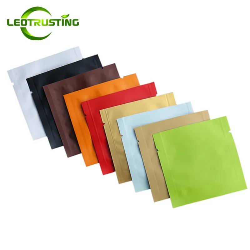 

Leotrusting 100pcs/pack 2-10g Open Top Aluminum Foil Bag Herbal Powder Packaging Bags Heat Sealing Tea Storage Bags Pouches